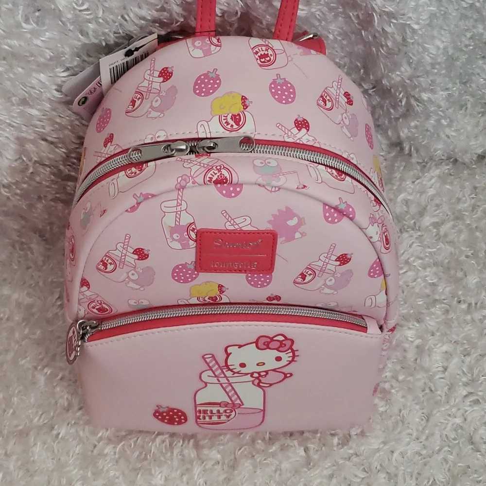 NWT Loungefly Hello Kitty Sanrio Kawaii Strawberry Milk Backpack